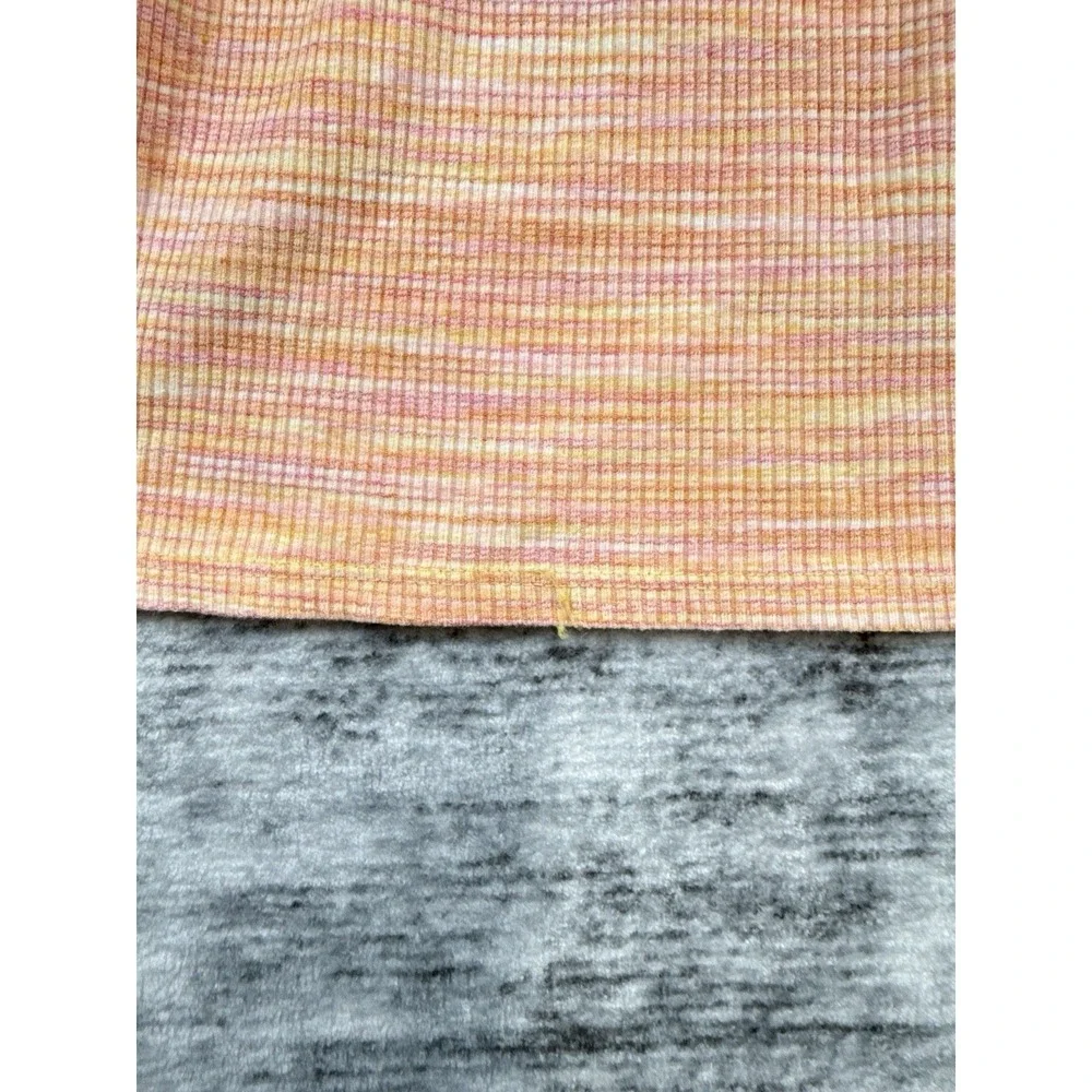 Old Navy Girl's Orange Knit Dress‎ Ribbed Stripes Sz 3T Cotton Blend Summer